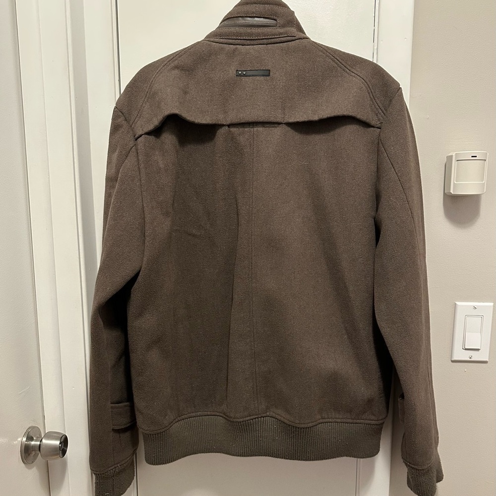 Premium Lounge Wool Blend Military Style Utility Cargo Jacket Coat Men XXL brown - Picture 9 of 15